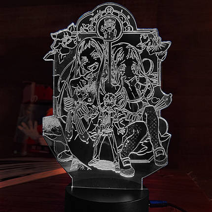 Акриловий світильник-нічник Ханако Кун три охоронця часу білий tty-n001588, фото 1