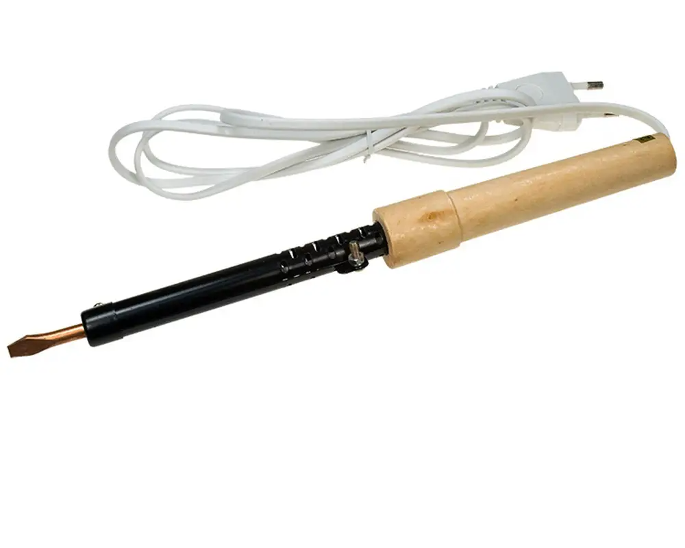 Паяльник 40 Ватт деревянная ручка, светоприбор, фото 1