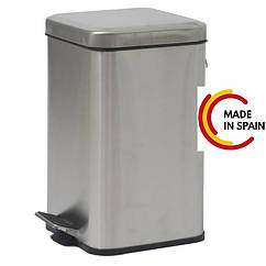 Матове відро для сміття з педаллю 12 л Nofer 09110.S