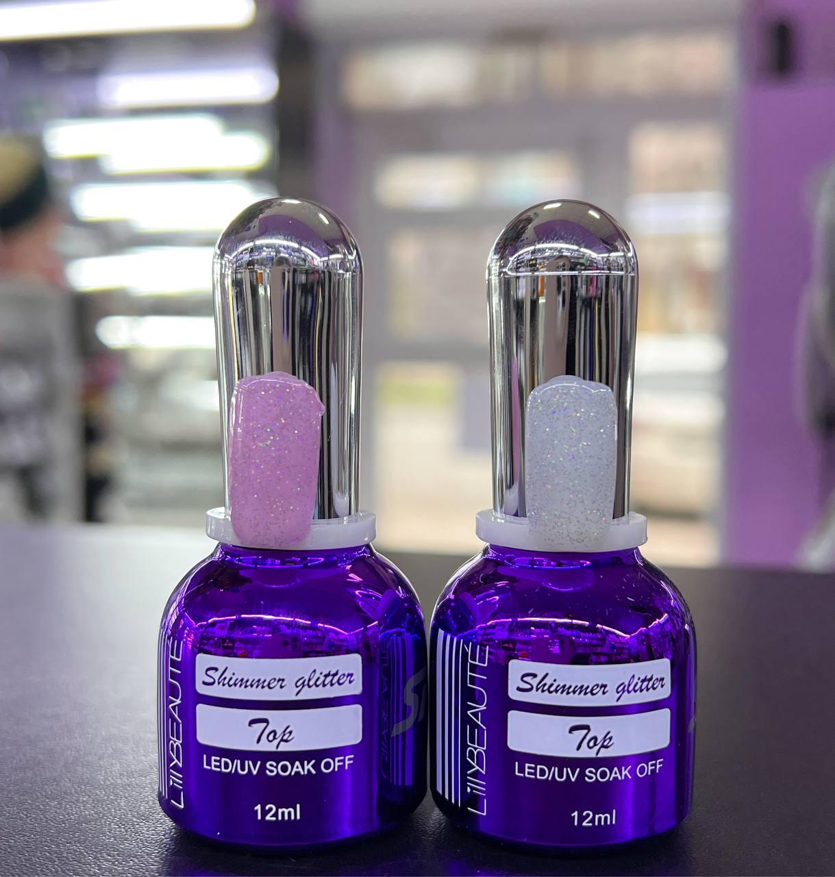 Топ без липкого шару із шимером (дрібним) Lilly Beaute Shimmer Glitter 12 мл