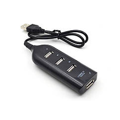 DR Адаптер хаб USB — 4 USB 2.0 (F) 1m чорний