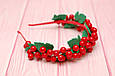 Осінній обруч / ободок для волосся з червоною калиною 483, фото 2