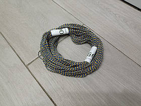 Декоративний шнурок, кольорова нитка, вірьовка для упаковки, шпагат бавовняний - мікс - вибір кольору