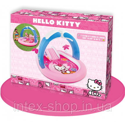 Дитячий надувний ігровий центр з душем "Hello Kitty" Intex 57137, фото 2