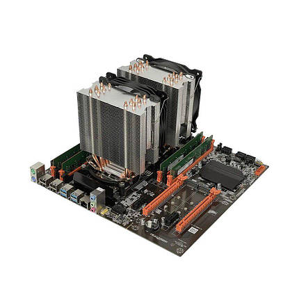Матлат X79-DUAL + 2x (ДВА)Intel Xeon E5-2650 v3 10 (20) ядер 2.3-3.0 GHz+16 GB DDR4+2x Кулер/LGA2011-3, фото 2