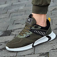 На 43р! Кросівки чоловічі хакі літні сітка трикотаж Кроссовки мужские хаки летние сетка (Код:2094)