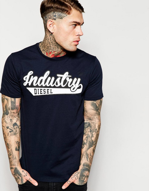 Чоловіча Футболка чорна Diesel Industry