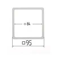 Термоквадрат для натяжних стель 84х84мм (внутрішній розмір) 95х95 мм (зовнішній розмір)