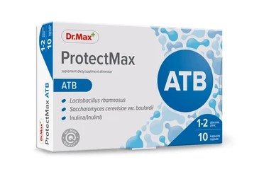 Dr.Max Protectmax ATB  Lactobacillus rhamnosus, Saccharomyces cerevisiae boulardii,  інулін, 10 капсул