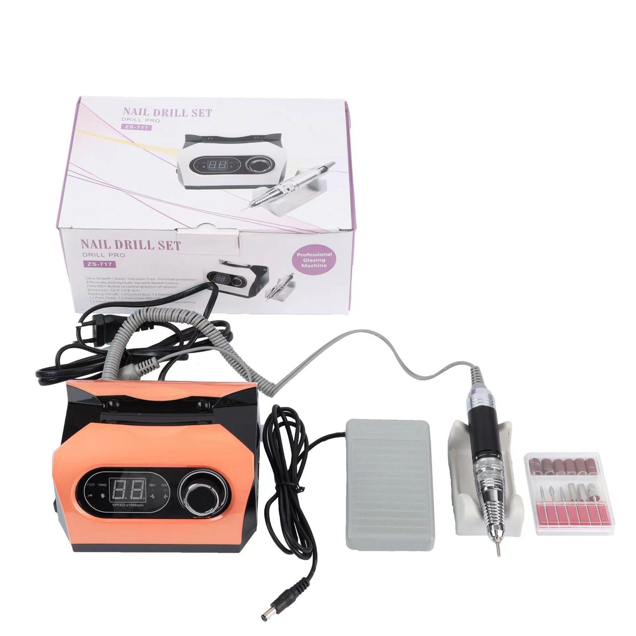 Фрезер для манікюру та педикюру ZS-717, 35 000 оборотів, 65 Вт