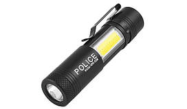 Ліхтарик акумуляторний Police 8420A/507-XPE+COB 1x14500 MicroUSB