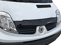 Дефлектор капота мухобойка на Opel Vivaro I 2001-2014 короткая, евро крепеж ANV.