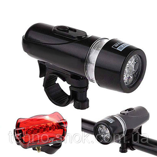 Велофонар FY-812-5LED, STOP-5LED, 4хААА, 2хААА