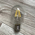 Світлодіодна прозора лампочка 8Вт E27 A55 LM718 4500K, фото 4