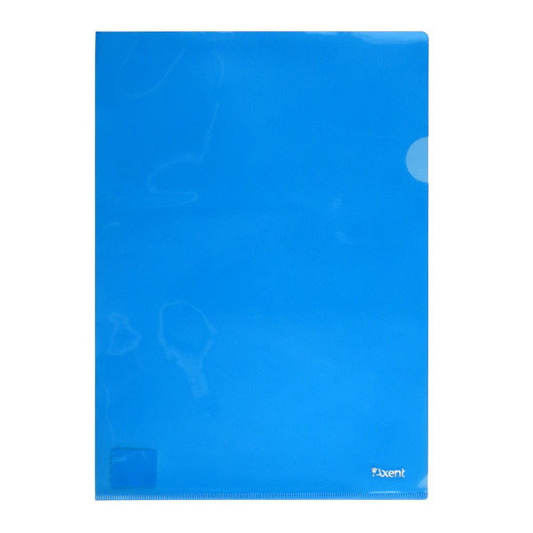 Кутник А4, 170мкм., прозорий Axent синій