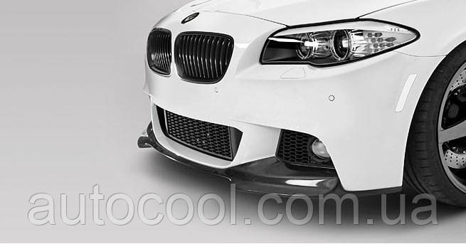 Спойлер переднього бампера ( губа, накладка, дифузор) BMW M5 F10 у стилі VOERSTEINER карбон