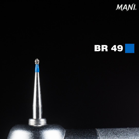 Алмазний бор BR-49. Кульоподібний (кулька), синий.