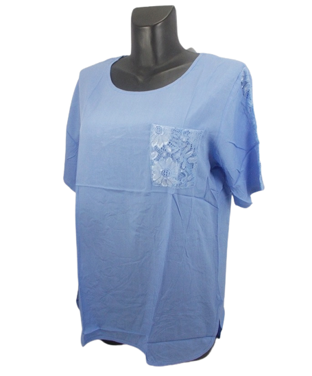 Жіноча блуза штапель JJF 206 XL блакитна