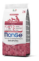 Сухий корм MONGE Монж DOG All breeds Adult говядина с рисом, 2,5 кг