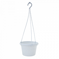 Вазон "Глорія" з підвіскою 20*13см. (білий)