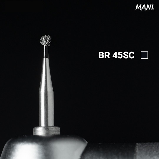 Алмазний бор BR-45SC. Кульковий (кулька) (ISO 001/012), чорний