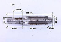 Вал во внутрь переходного редуктора для звезды привода цепа, длинна 155мм, закаленный, изготовитель Украина