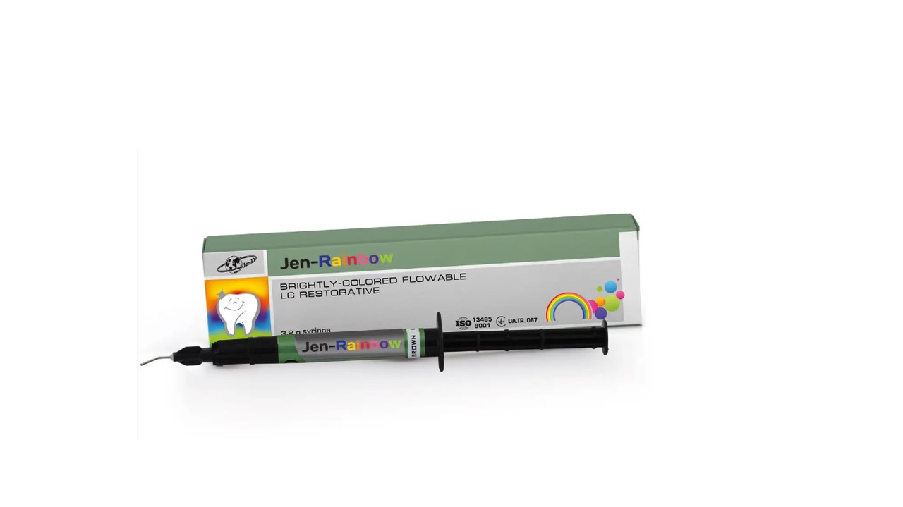 Jen-Rainbow, Білий Перламутр (White Pearl), шпор. 2 мл, кольоровий композит текучий, Джен-Рейнбоу Білий