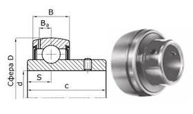 Подшипник AEL204 (780204K по ГОСТ 24580-81)