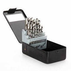 Набір свердел для металу Р6М5 метал бокс 1,0-13,0 мм 25 шт. APRO 810204