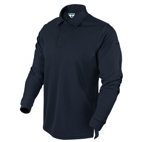 Тактичне поло на довгий рукав Condor Performance Long Sleeve Tactical Polo 101120 X-Large, Синій (Navy)