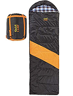 Спальный мешок туристический с капюшоном 230 см Green Camp (Весна Осень) / Спальник-одеяло для походов