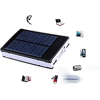 Power bank повербанк Solar 28000 mAh зарядка с солнечной панелью + LED подсветка фонарик
