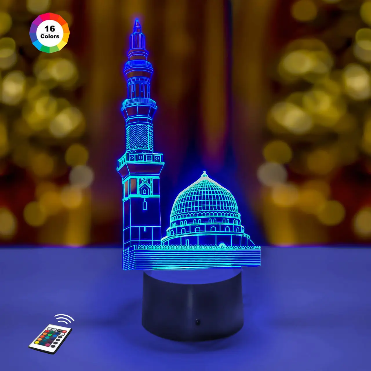 3D світильник нічник з пультом "Мечеть" 3DTOYSLAMP, фото 1
