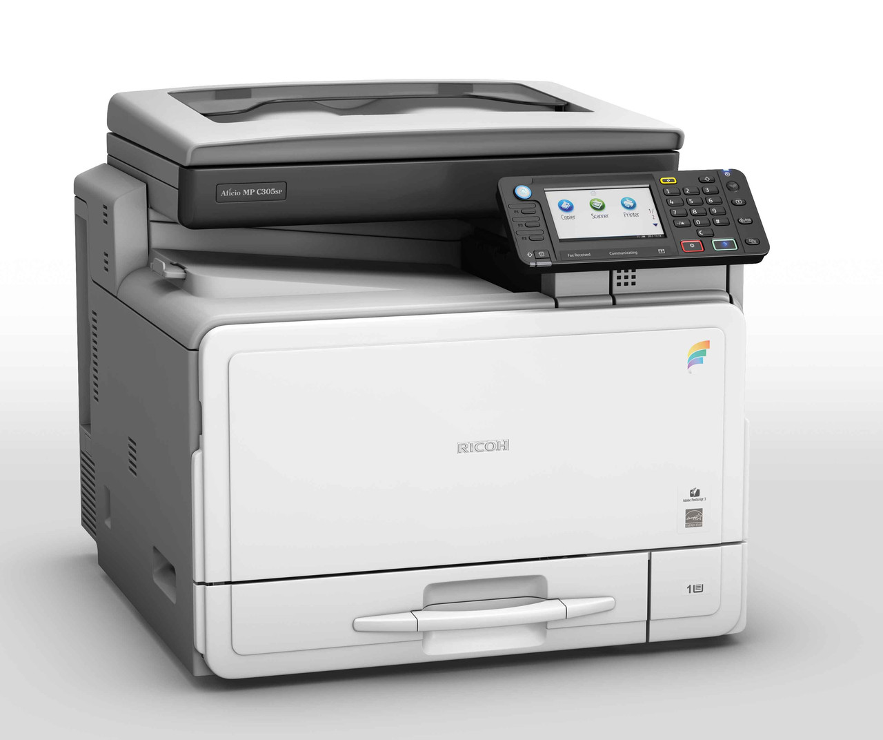 Ricoh Aficio MP C305SPF кольоровий БФП в офіс. Принтер/сканер/копір/факс.