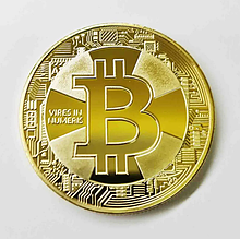 Монета сувенірної Bitcoin золото