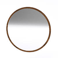 Зеркало настенное круглое Компанит 5 Орех