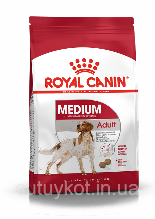 Роял Канин (Royal Canin Medium Adult) медіум едалт для середніх порід, 15 кг