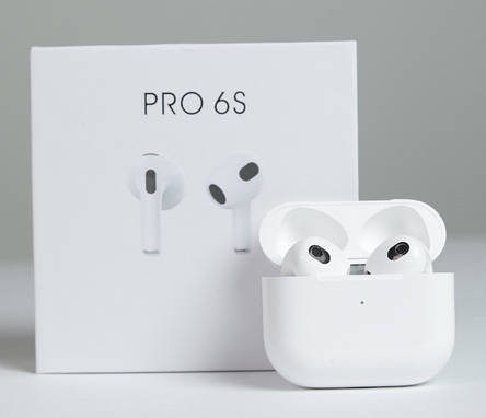 Бездротові навушники PRO 6s TWS Білі для IOS і Android, фото 1