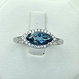 Срібне кільце з натуральним топазом, фото 2