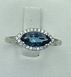 Срібне кільце з натуральним топазом, фото 4