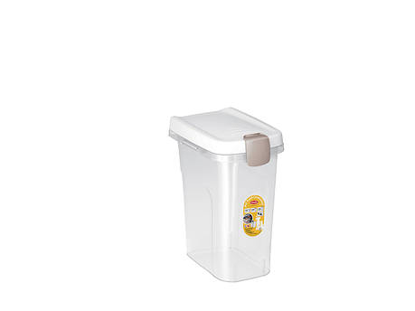 Контейнер для корму Stefanplast 15 л (6 кг) 33*22*41 см (білий/прозорий), фото 1