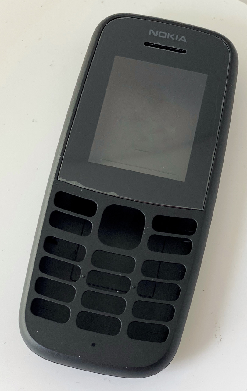 Корпус Nokia 105 2019, чорний, без середньої частини, фото 1