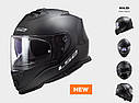 Мотошолом LS2 FF800 storm solid matt black + pinlock, фото 3