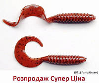 Твистер личинка мотыль опарыш Twister Curl Tail Grub 10 шт./упаковка Длина: 7.62 см Цвет: (071) Pumpkinseed