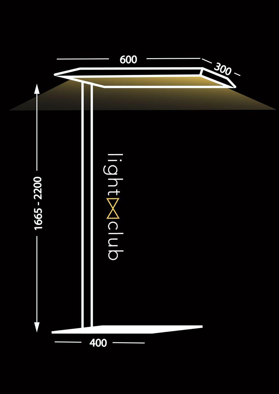 Торшер офісний 24Вт 3000К ІР20 led FloorLine Panel Чорний LC-TR-3K-24-Blk-Pnl