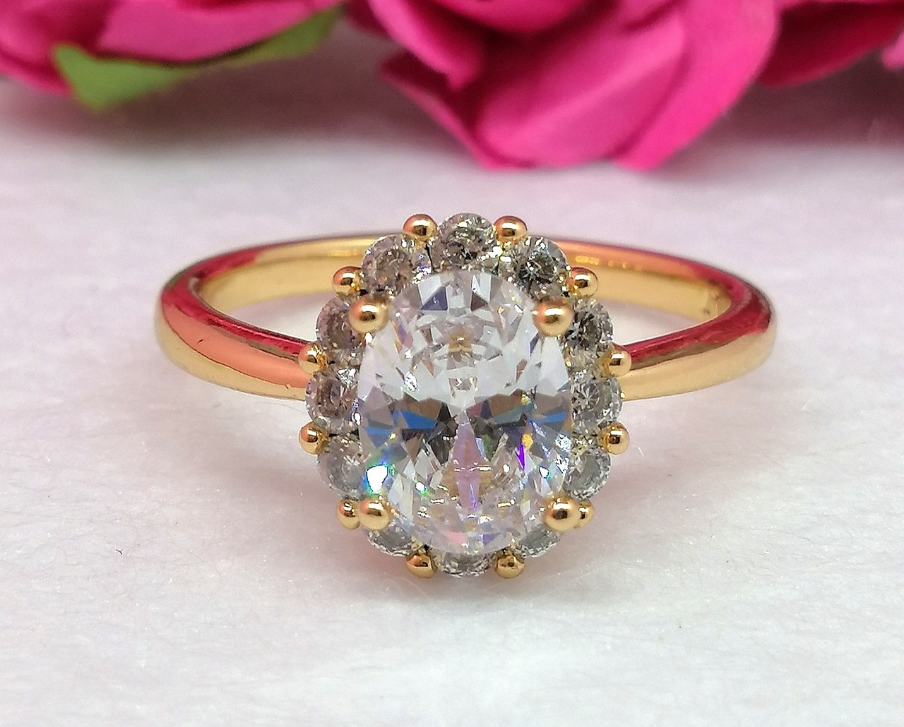 Каблучка жіноча Natali з каменем із медичного золота Xuping, код: 2024