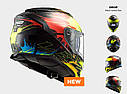 Мотошолом LS2 FF800 storm drop black yellow red + pinlock, фото 4