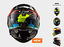 Мотошолом LS2 FF800 storm drop black yellow red + pinlock, фото 3