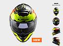 Мотошолом LS2 FF800 storm drop black yellow red + pinlock, фото 6