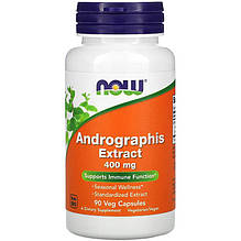 Екстракт андрографісу NOW Foods "Andrographis Extract" зміцнення імунної системи, 400 мг (90 капсул)